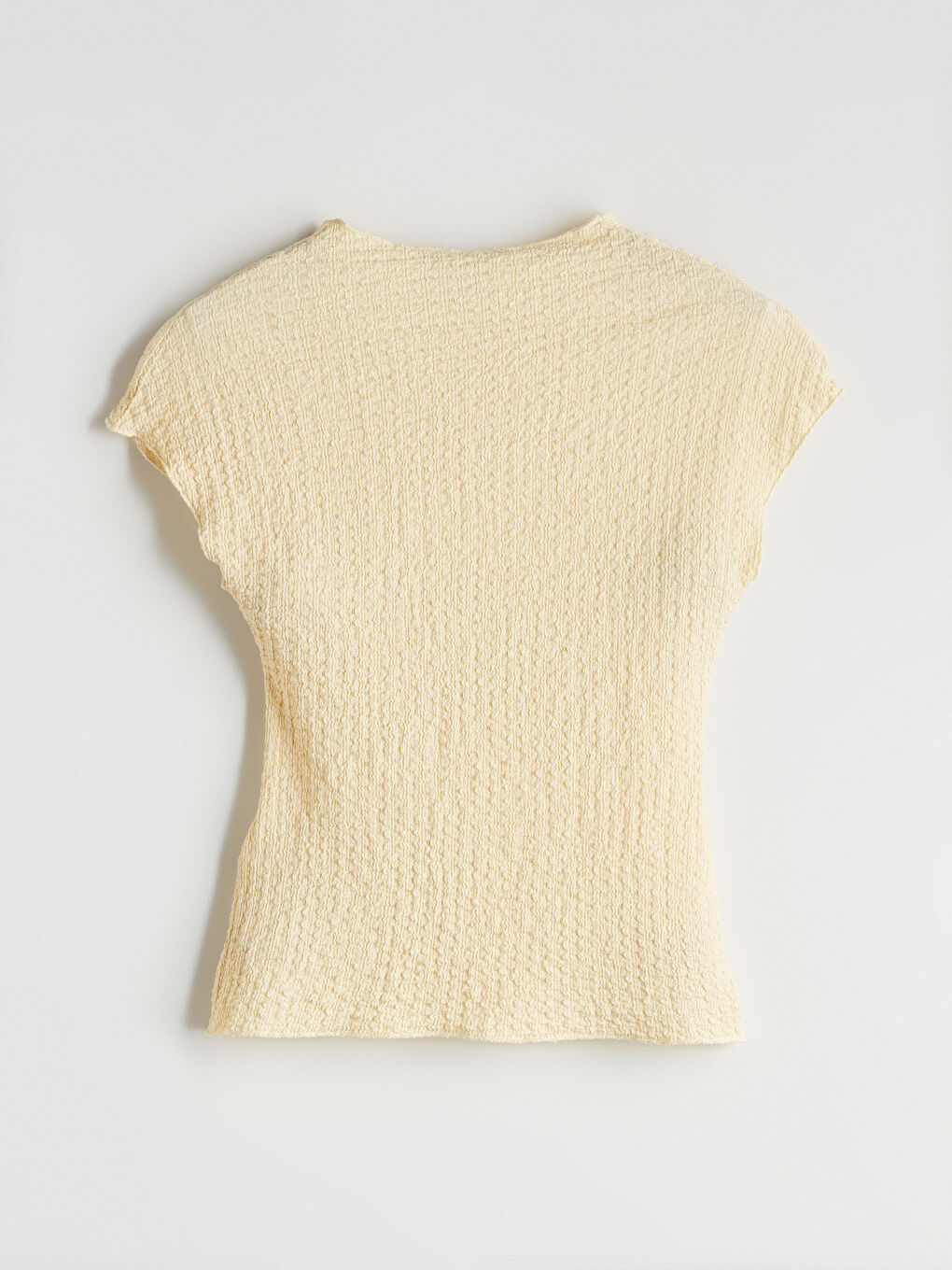 Sarı Bisiklet Yaka Dokulu Kadın Body-5