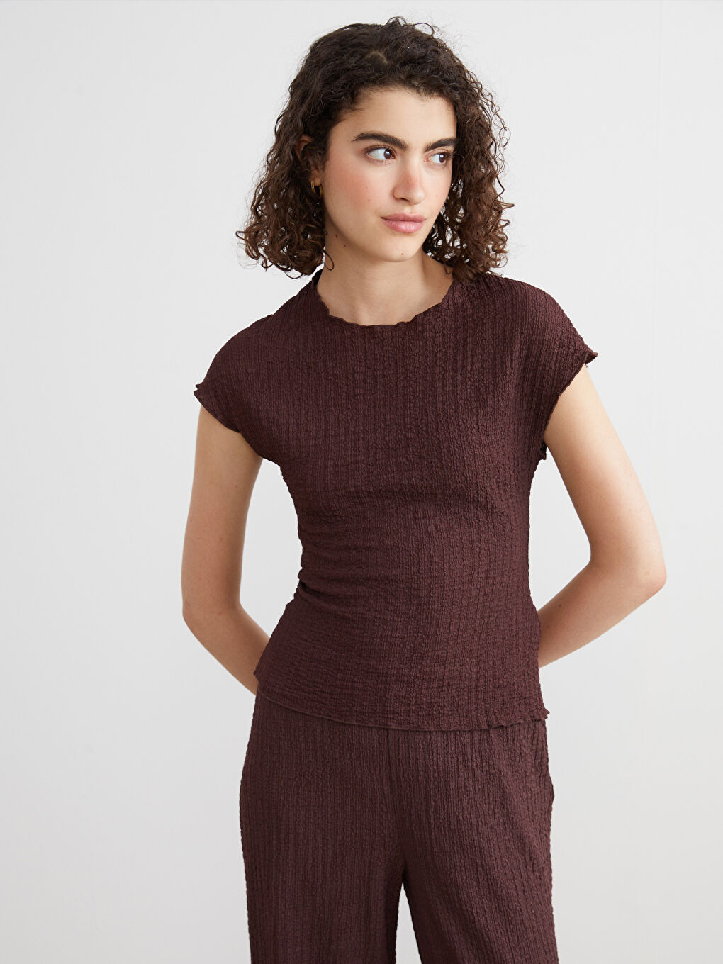 XSIDE Crew Neck Textured Women's Body -W5KT70Z8-F7F