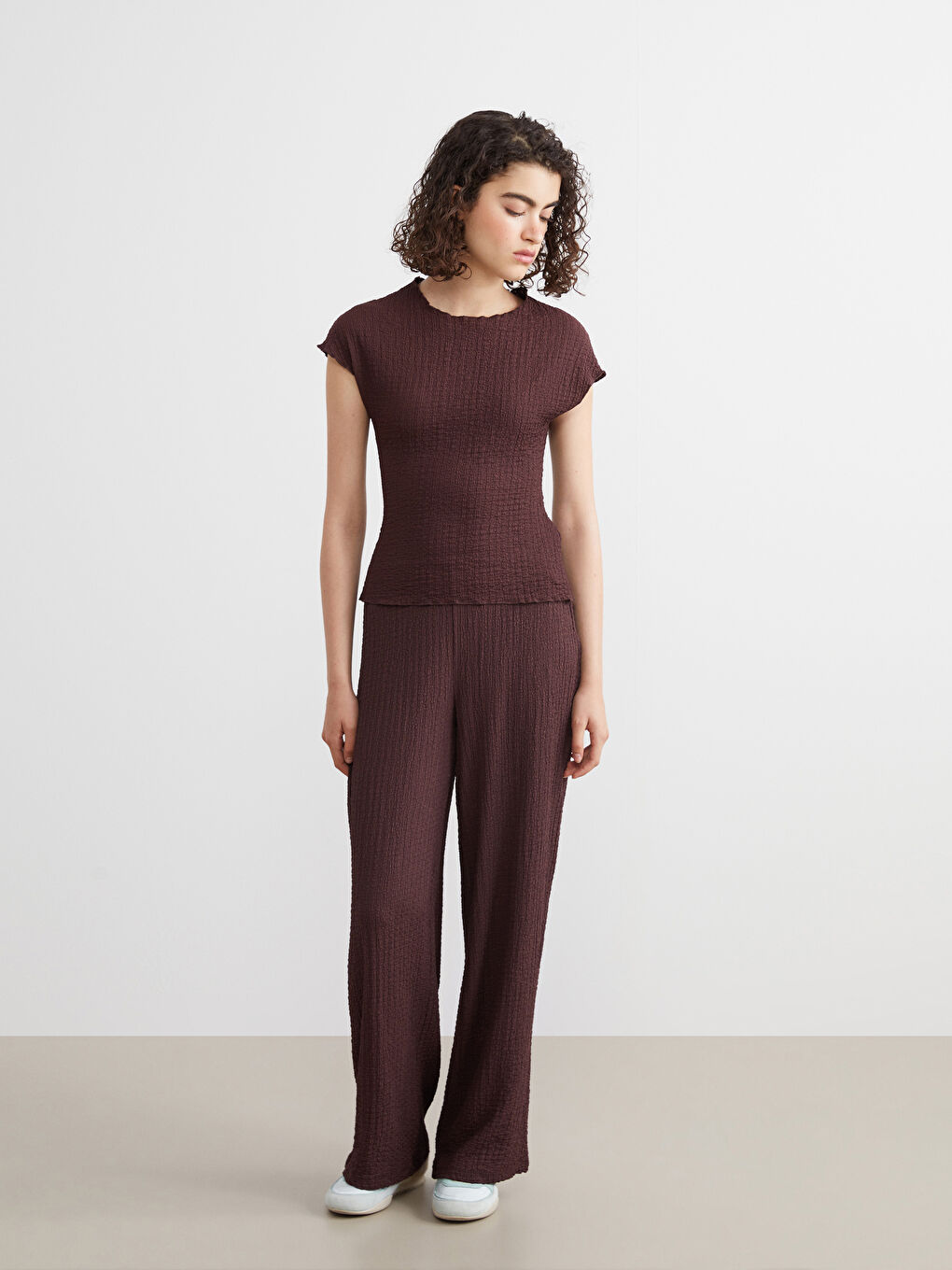 XSIDE Crew Neck Textured Women's Body -W5KT70Z8-F7F