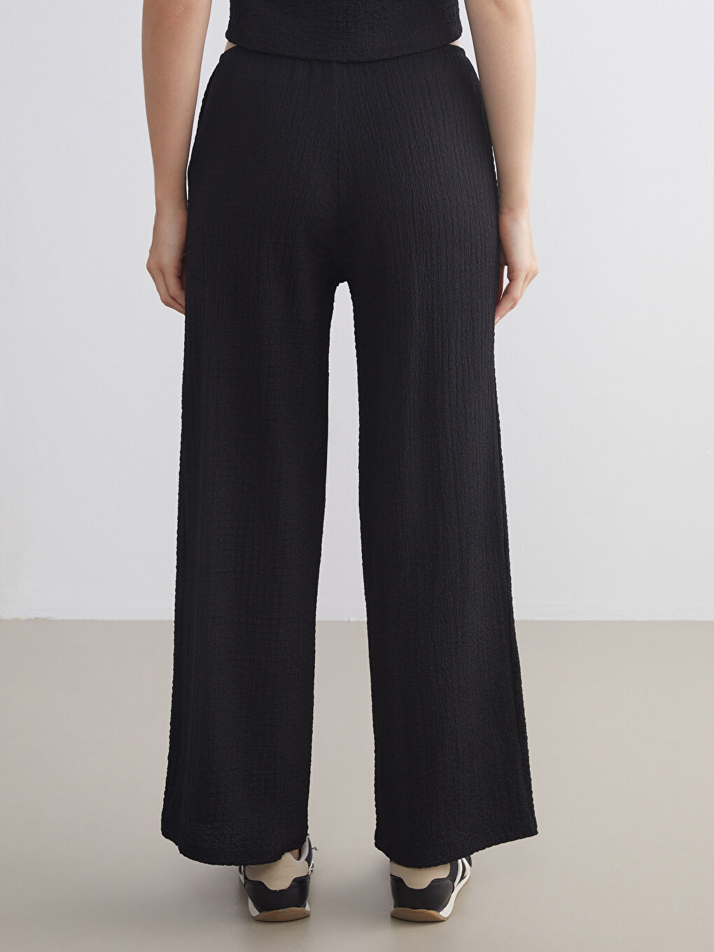 XSIDE Elasticated Waist Textured Women's Trousers -W5KT71Z8-CVL