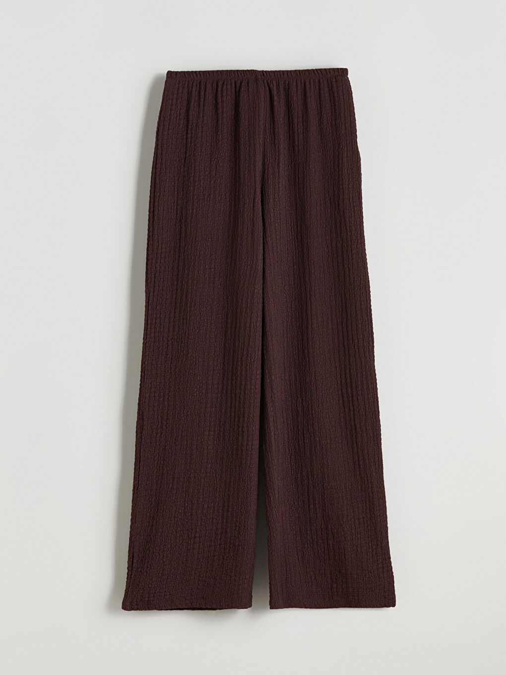 Elasticated Waist Textured Women's Trousers-8