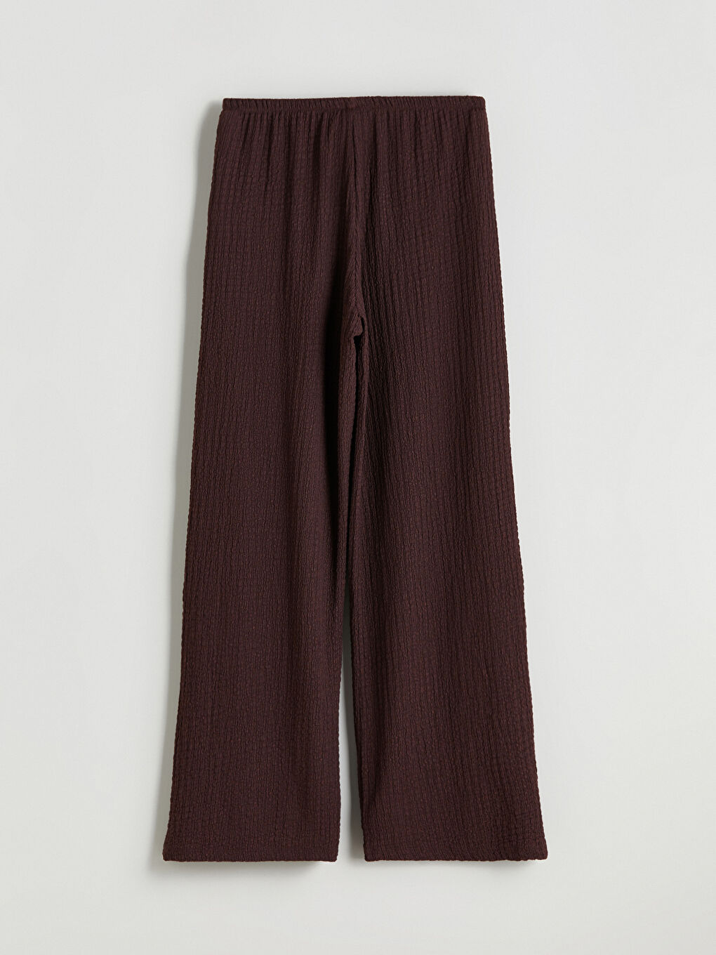 Elasticated Waist Textured Women's Trousers-9
