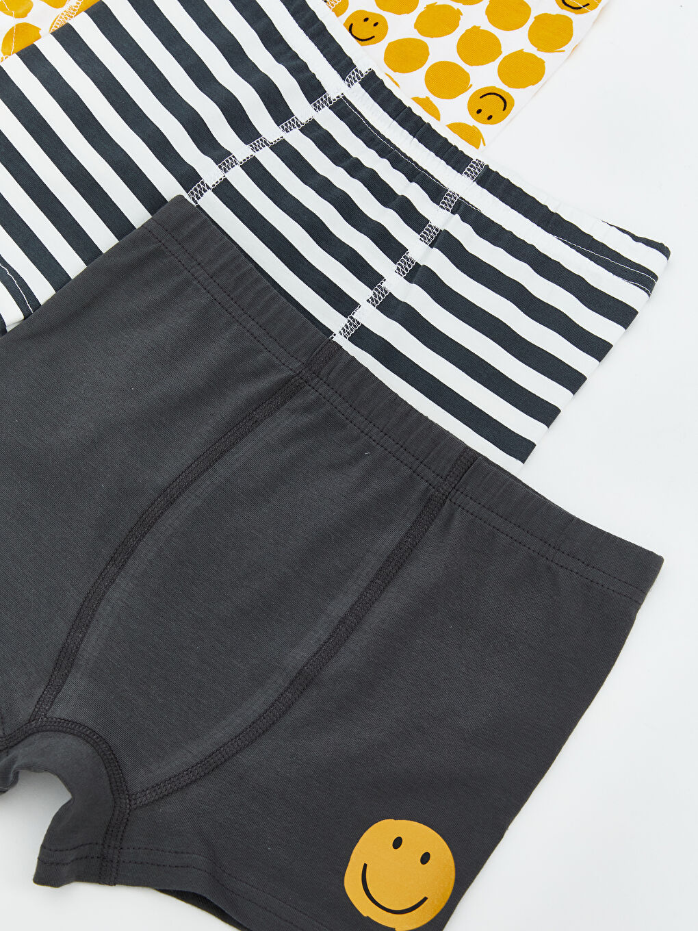 Gri Baskılı Erkek Çocuk Boxer 3'lü-2