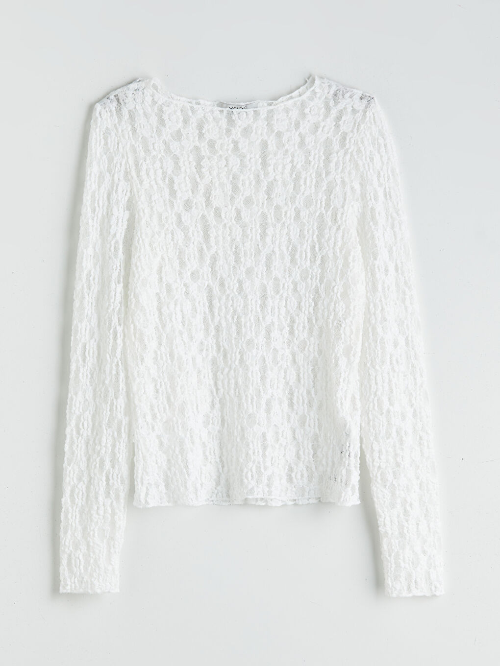 Ekru Kayık Yaka Dantelli Bluz-4