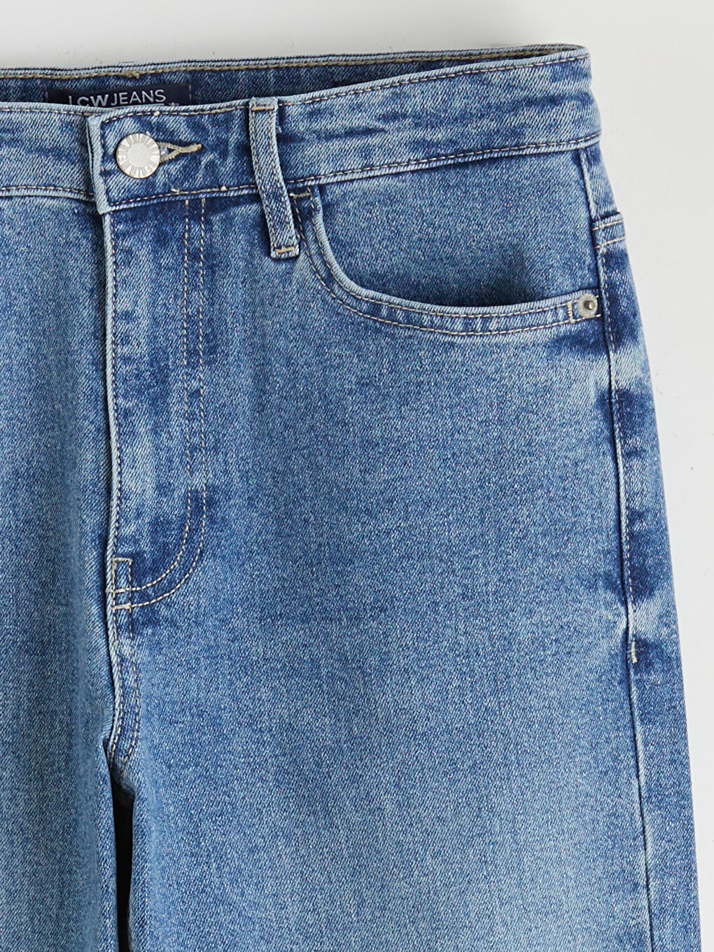 İndigo Straight Fit Kadın Jean Pantolon-5