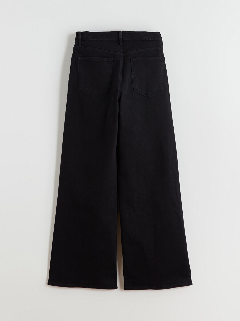 Siyah Wideleg Kadın Jean Pantolon-5