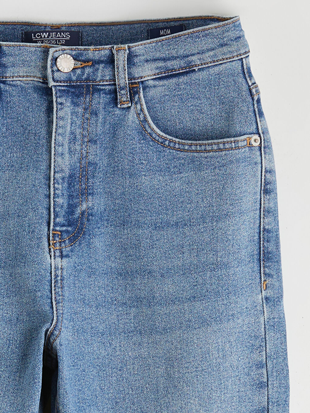 İndigo Mom Fit Kadın Jean Pantolon-6