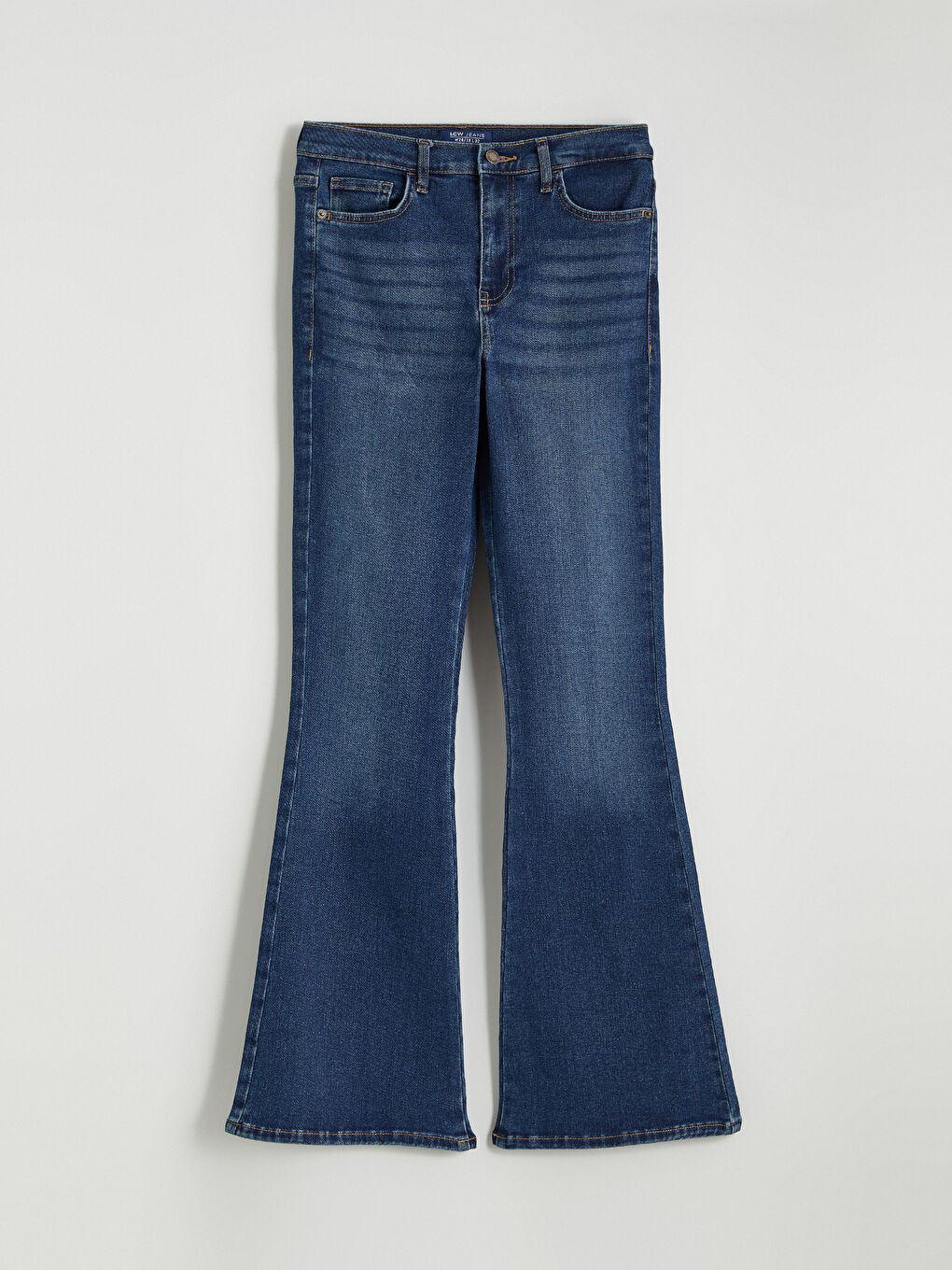 İndigo Flare Kadın Jean Pantolon-4