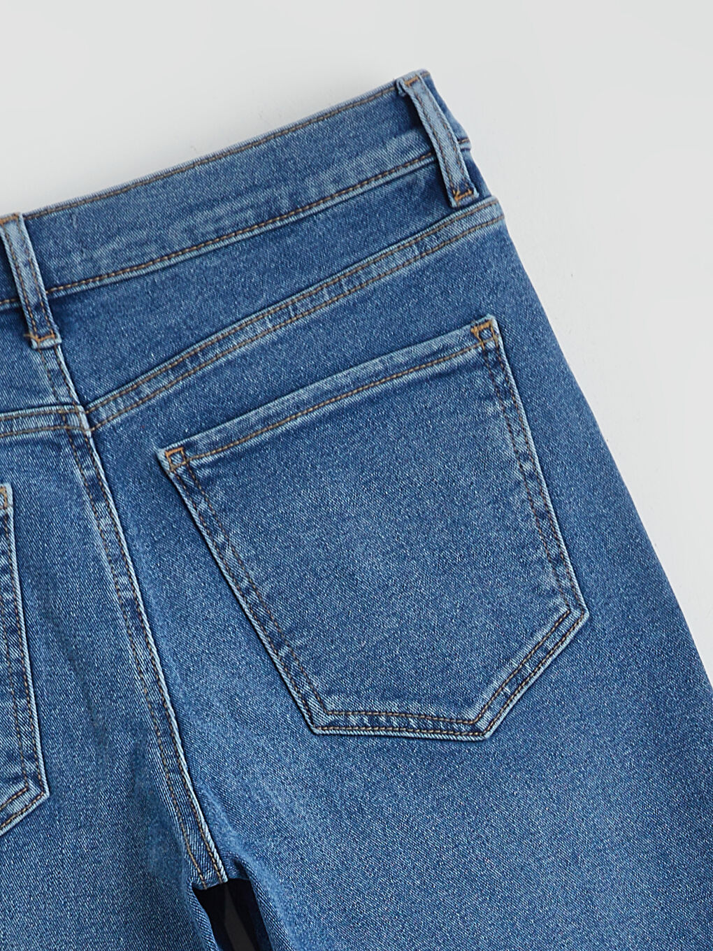 İndigo Flare Kadın Jean Pantolon-5