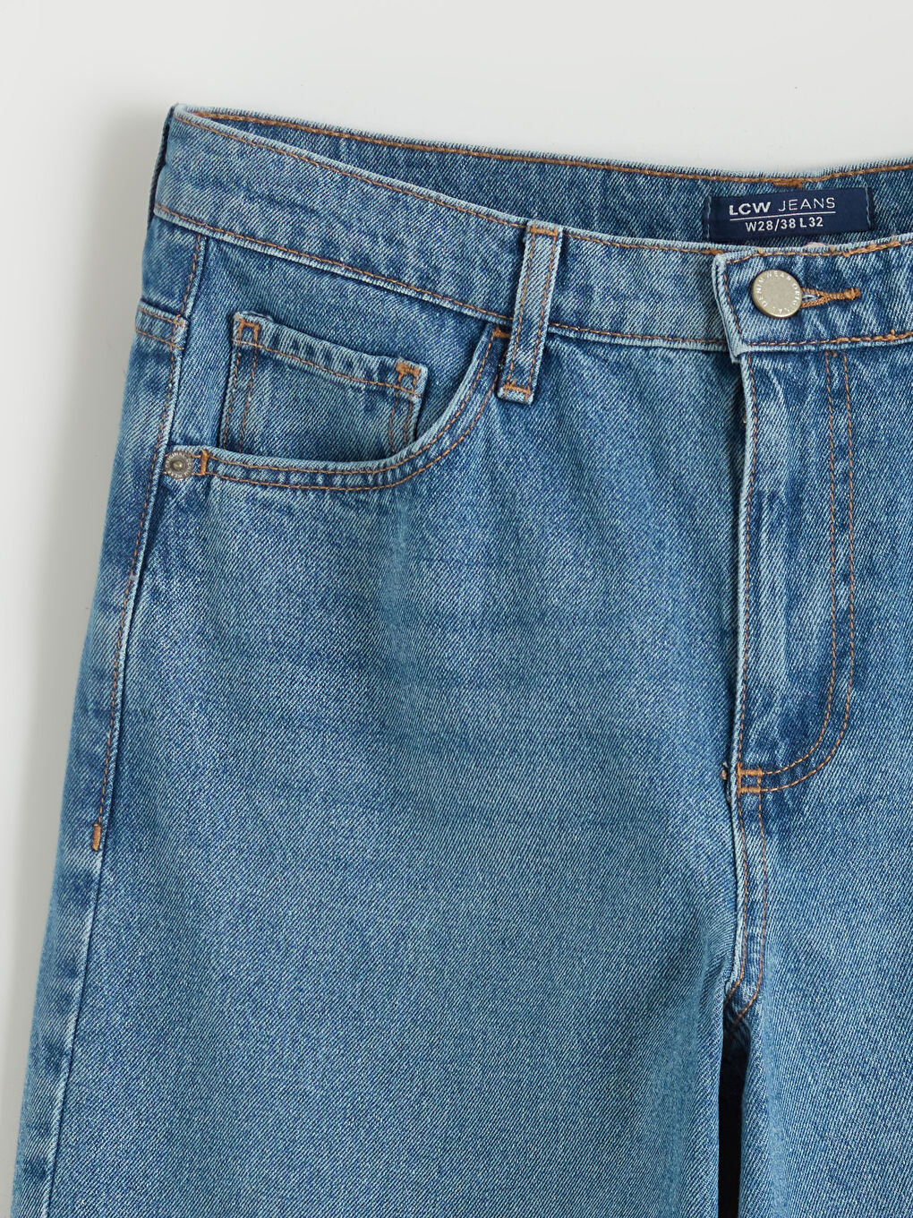 İndigo Wideleg Kadın Jean Pantolon-5