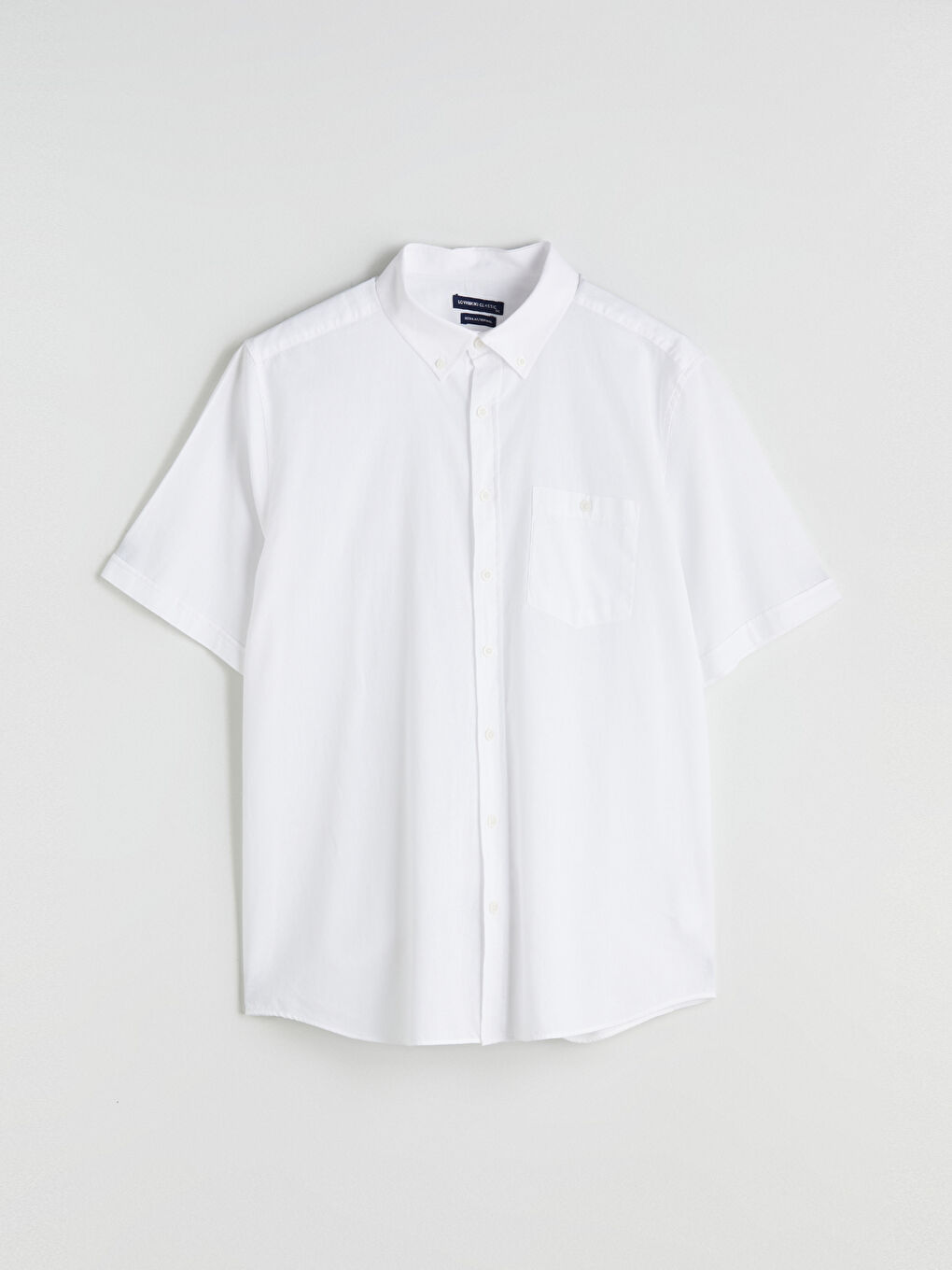 Large Size Regular Fit Short Sleeve Linen Blend Men's Shirt-4