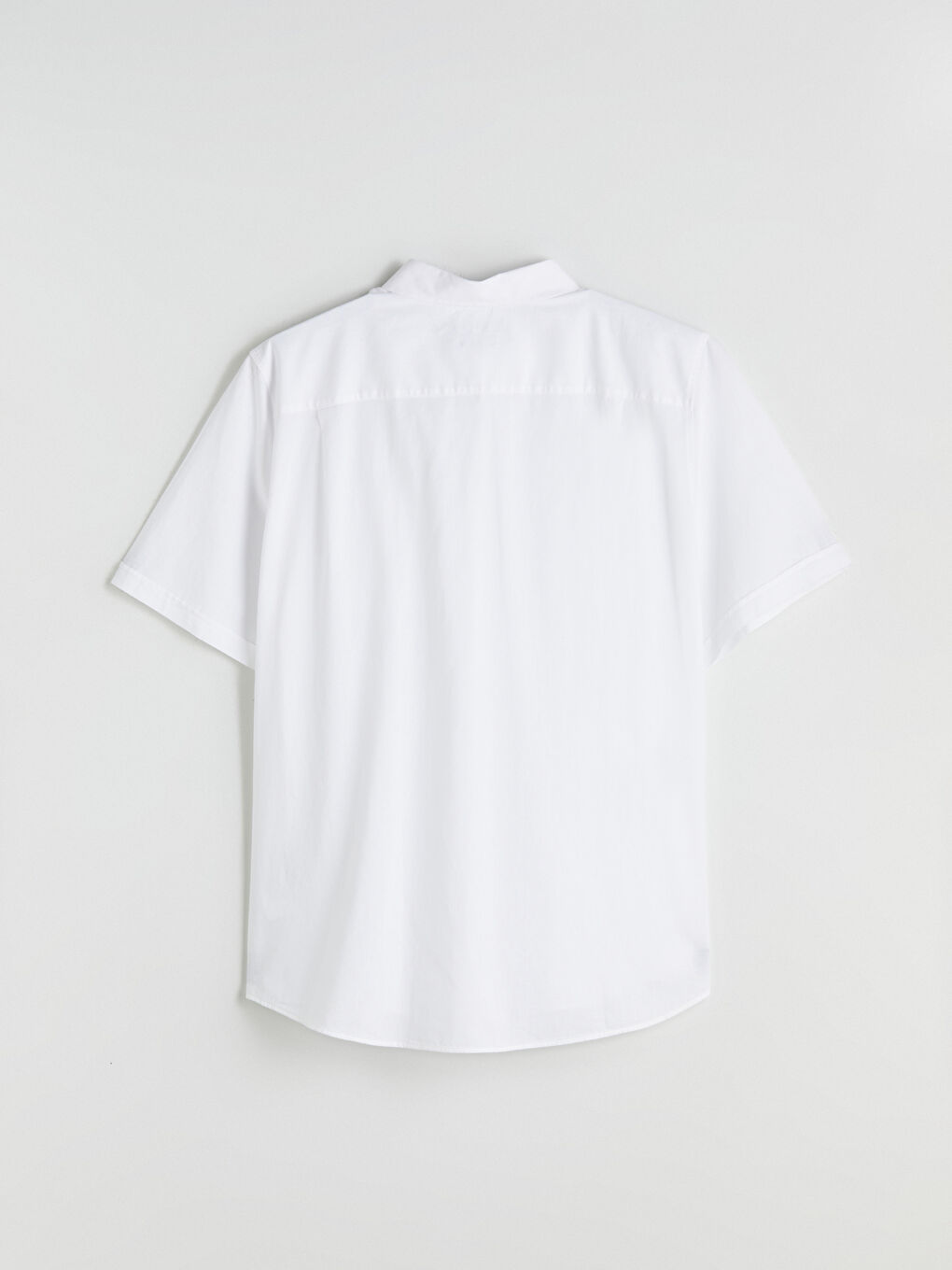 Large Size Regular Fit Short Sleeve Linen Blend Men's Shirt-5