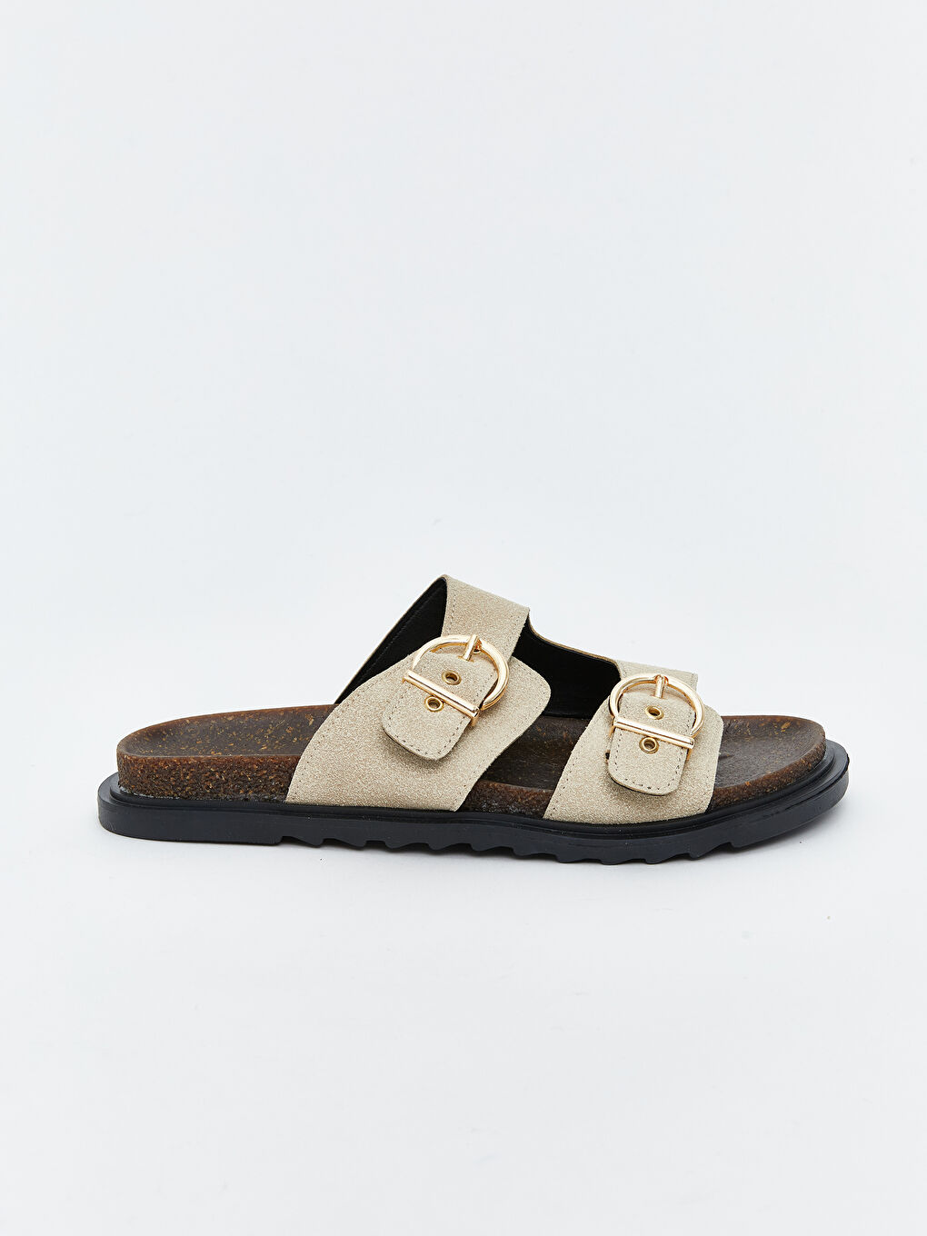 Bej Süet Görünümlü Kadın Terlik-1