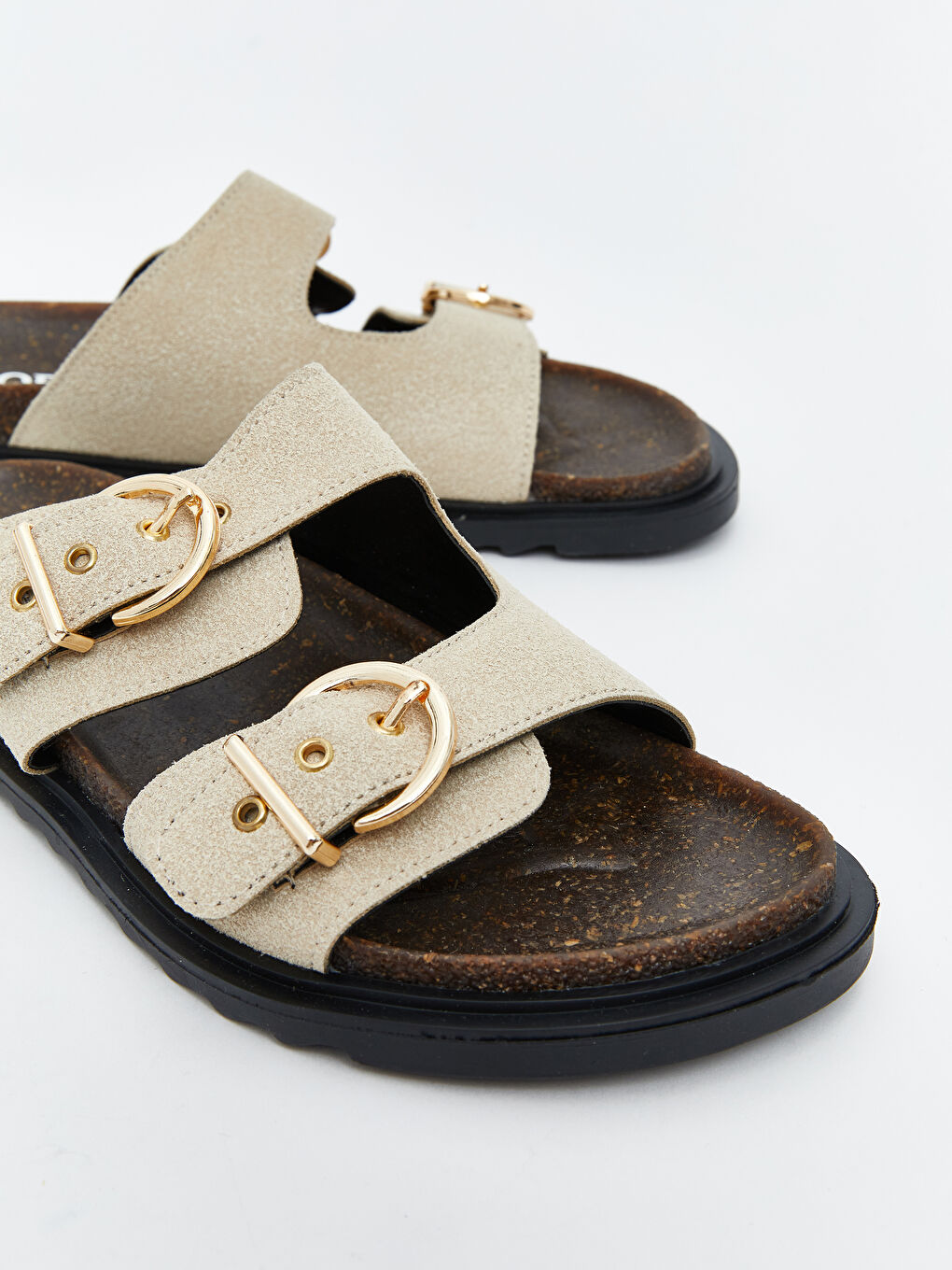 Bej Süet Görünümlü Kadın Terlik-2