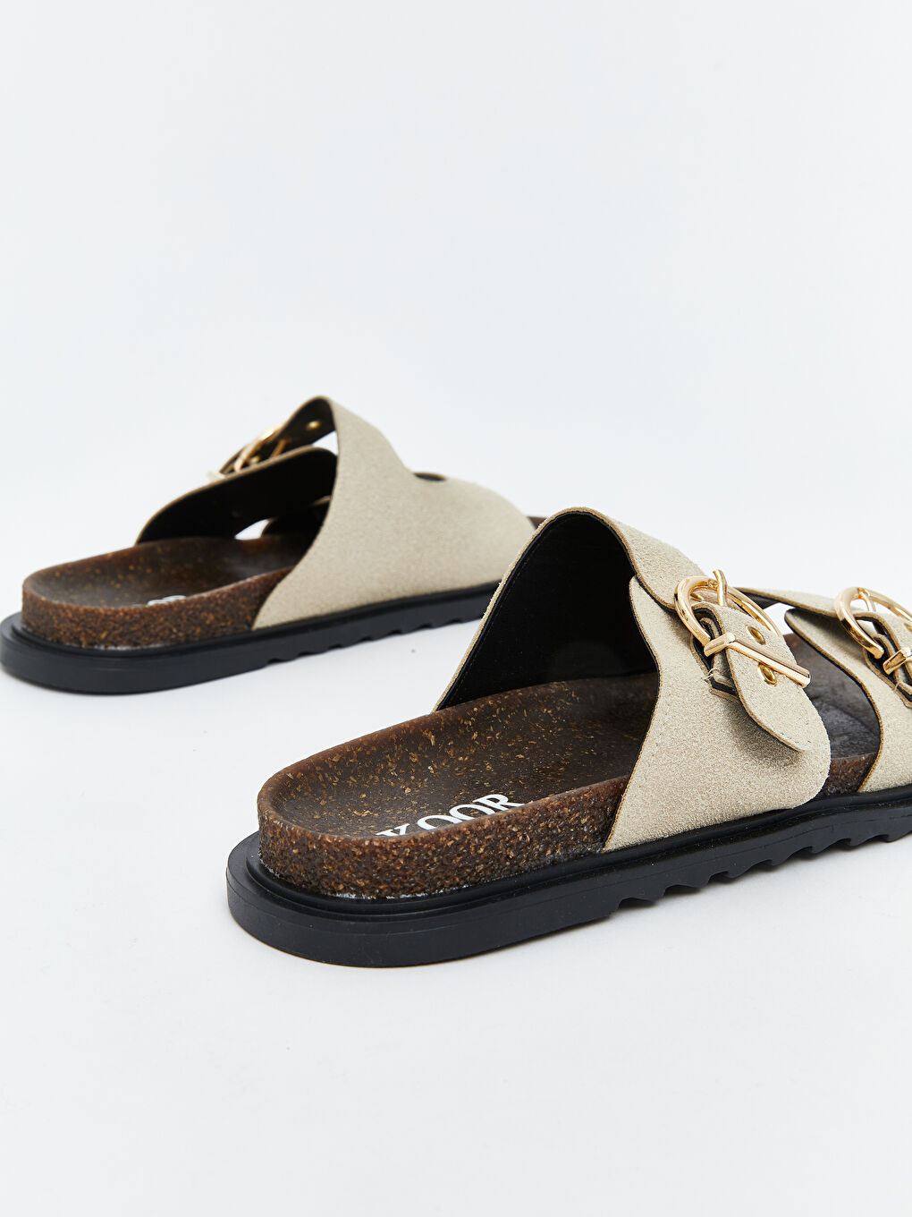 Bej Süet Görünümlü Kadın Terlik-4