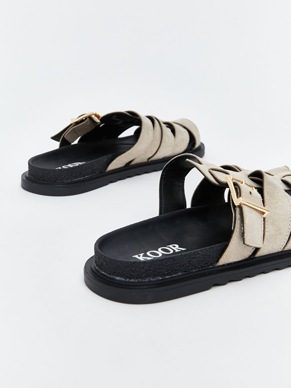 Bej Süet Görünümlü Kadın Terlik-4