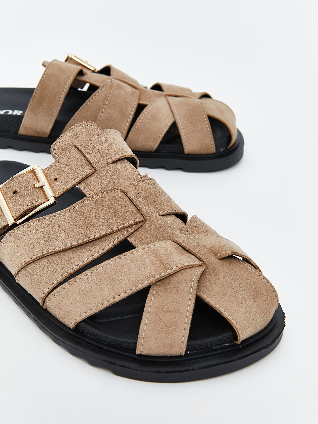 Bej Süet Görünümlü Kadın Terlik-2