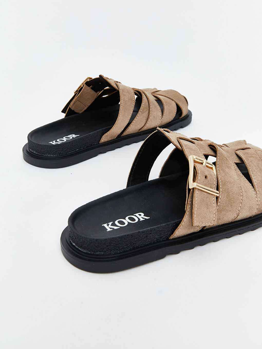 Bej Süet Görünümlü Kadın Terlik-4