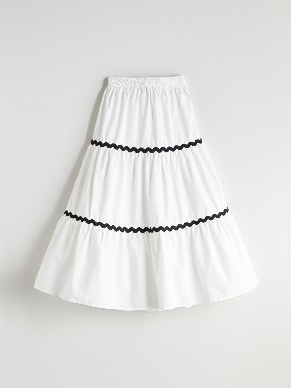 جيبة بطبقات بخصر مرن للبنات-2