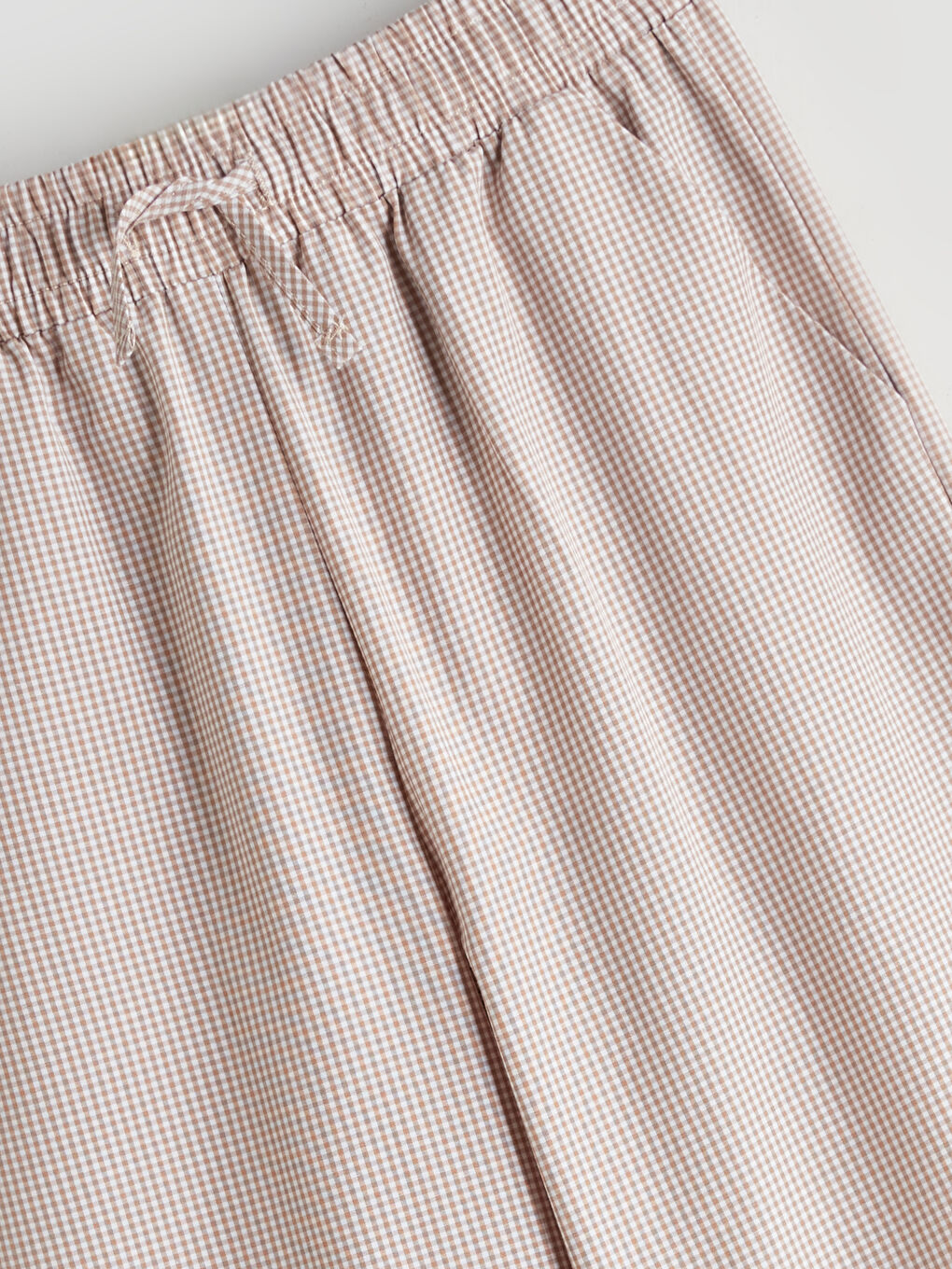 Elasticated Waist Plaid Girls' Trousers-1