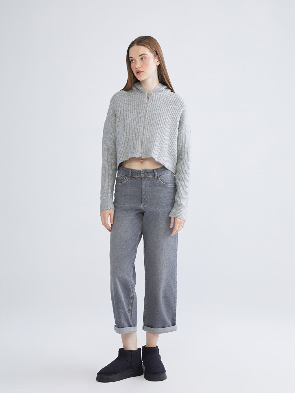 Жінка СІРИЙ Кардиган-1