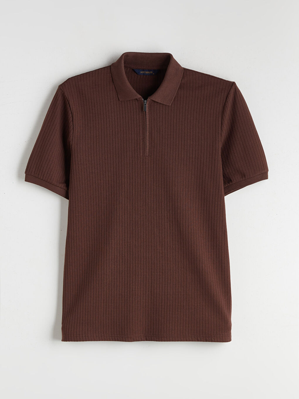 Kahverengi Polo Yaka Erkek Tişört-4