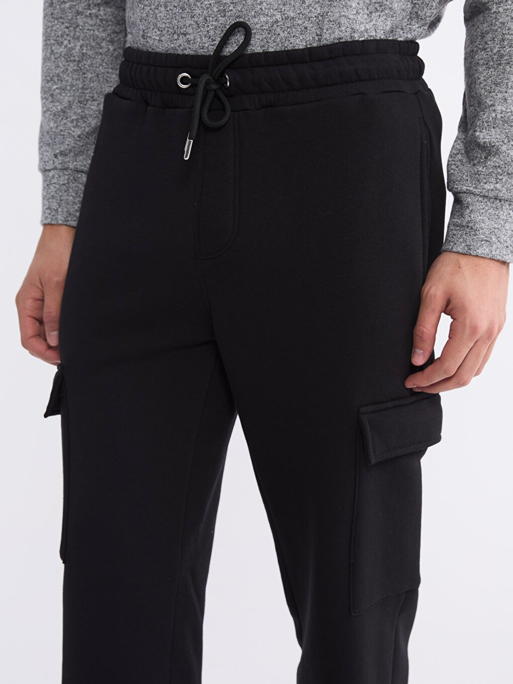 Siyah Standart Kalıp Erkek Jogger Eşofman Altı-2