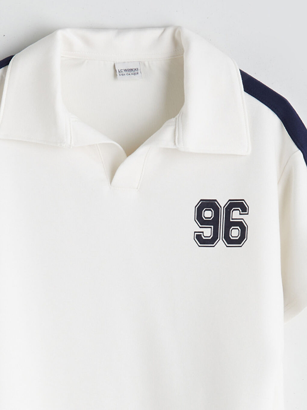 Ekru Polo Yaka Kız Çocuk Tişört-2