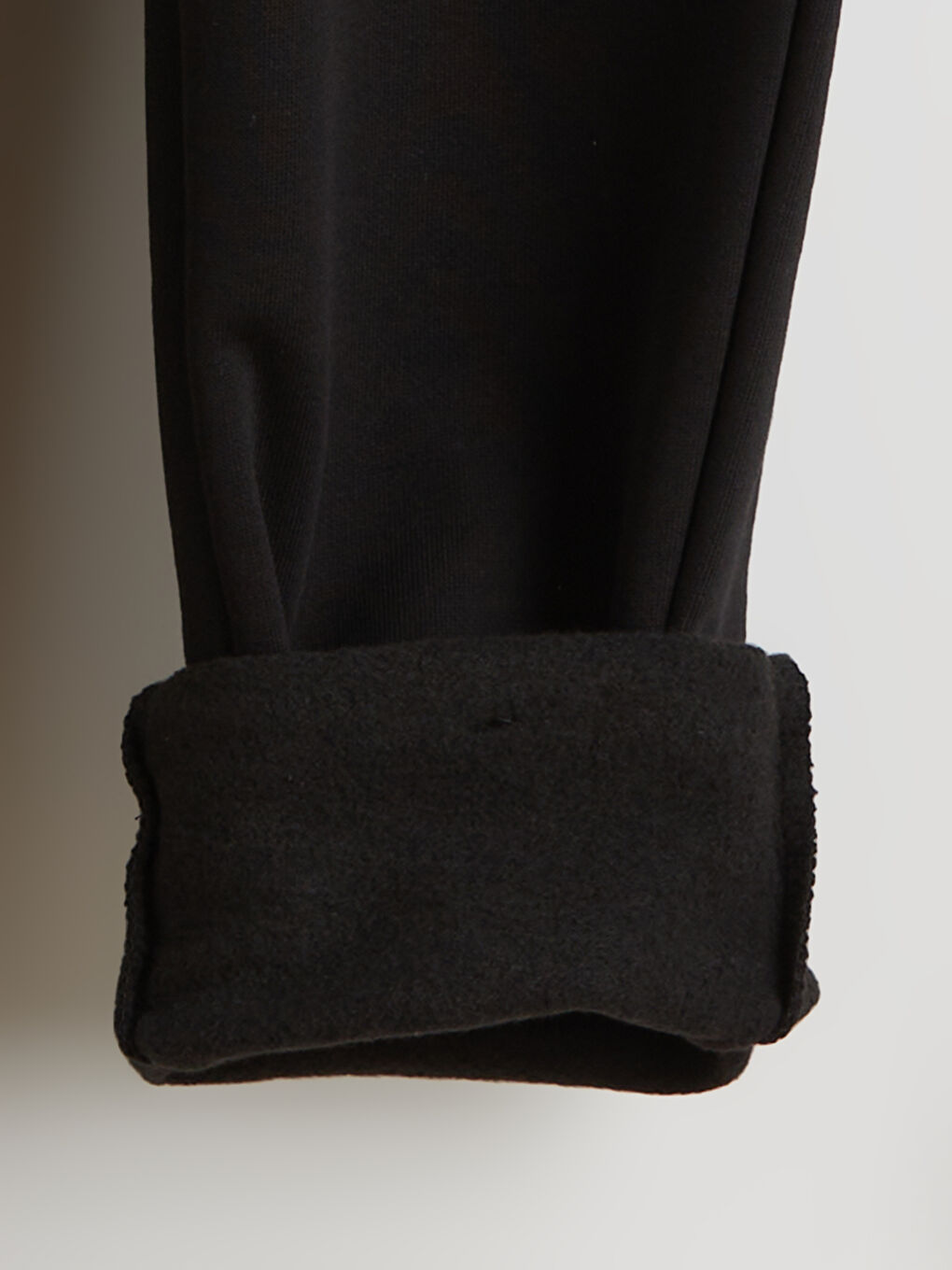 Siyah Beli Lastikli Kadın Kalın Eşofman Altı-5