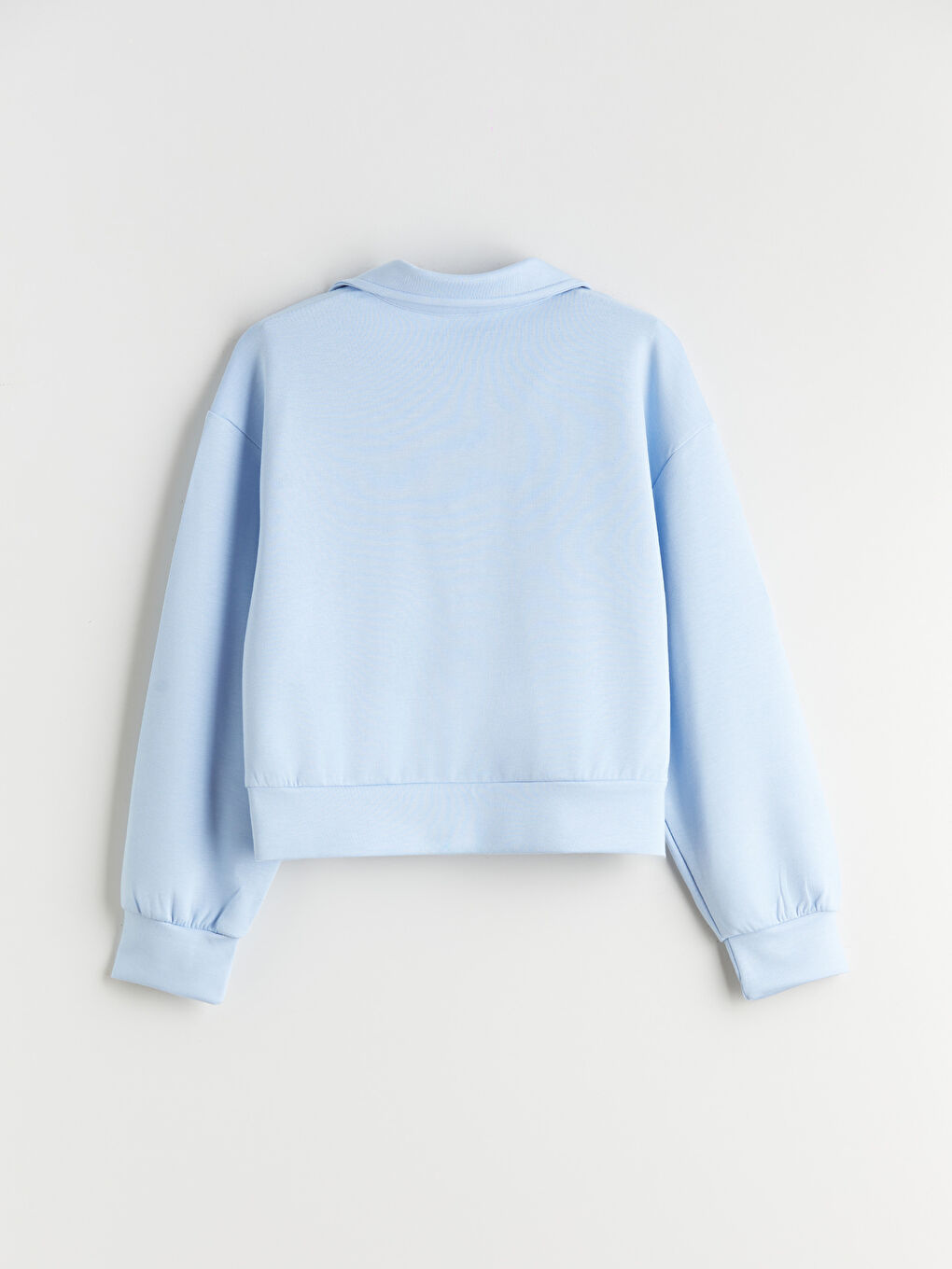 Mavi Polo Yaka Kız Çocuk Sweatshirt-1