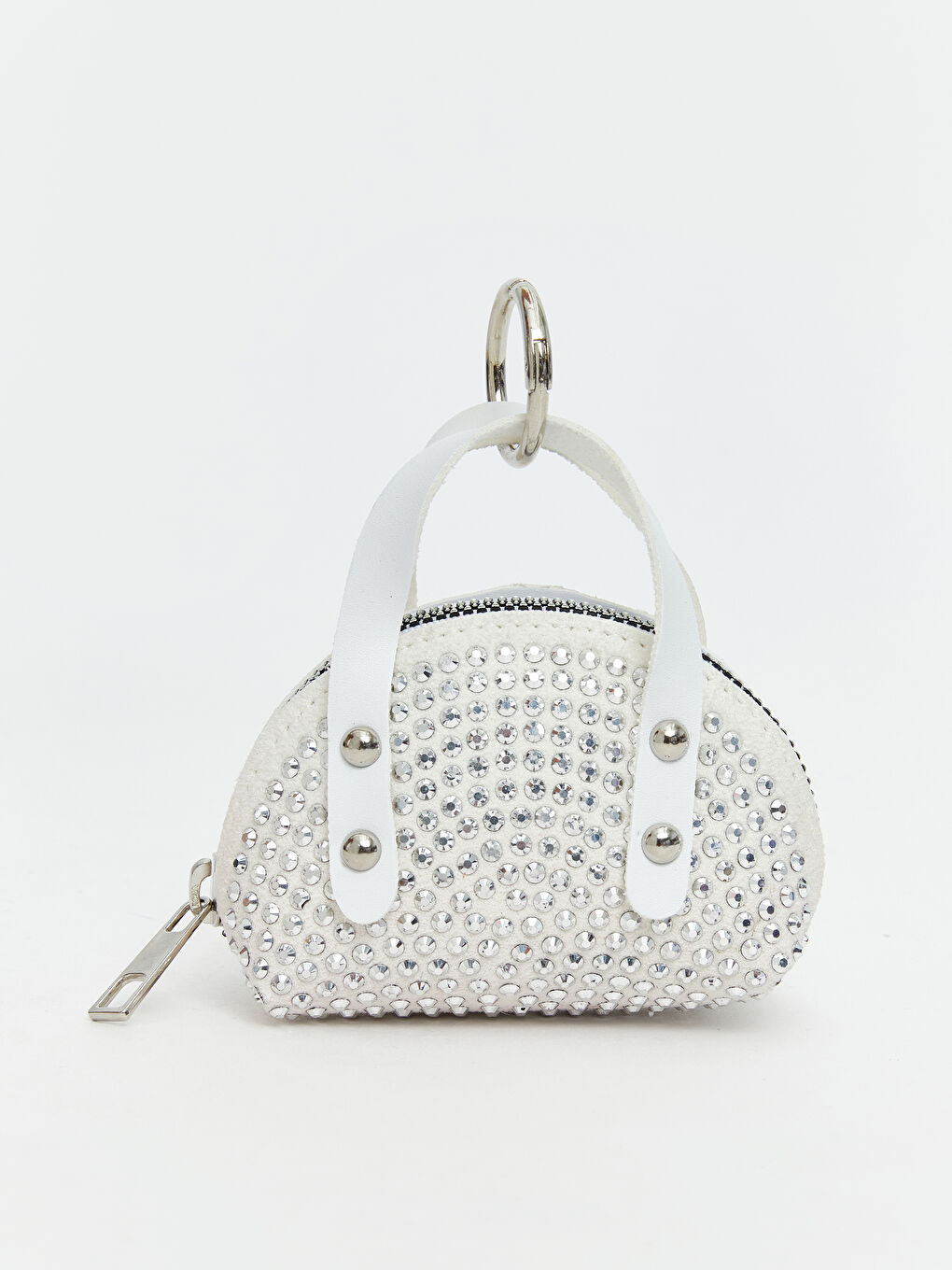 Taş Detaylı Çanta Görünümlü Anahtarlık Cüzdan-1