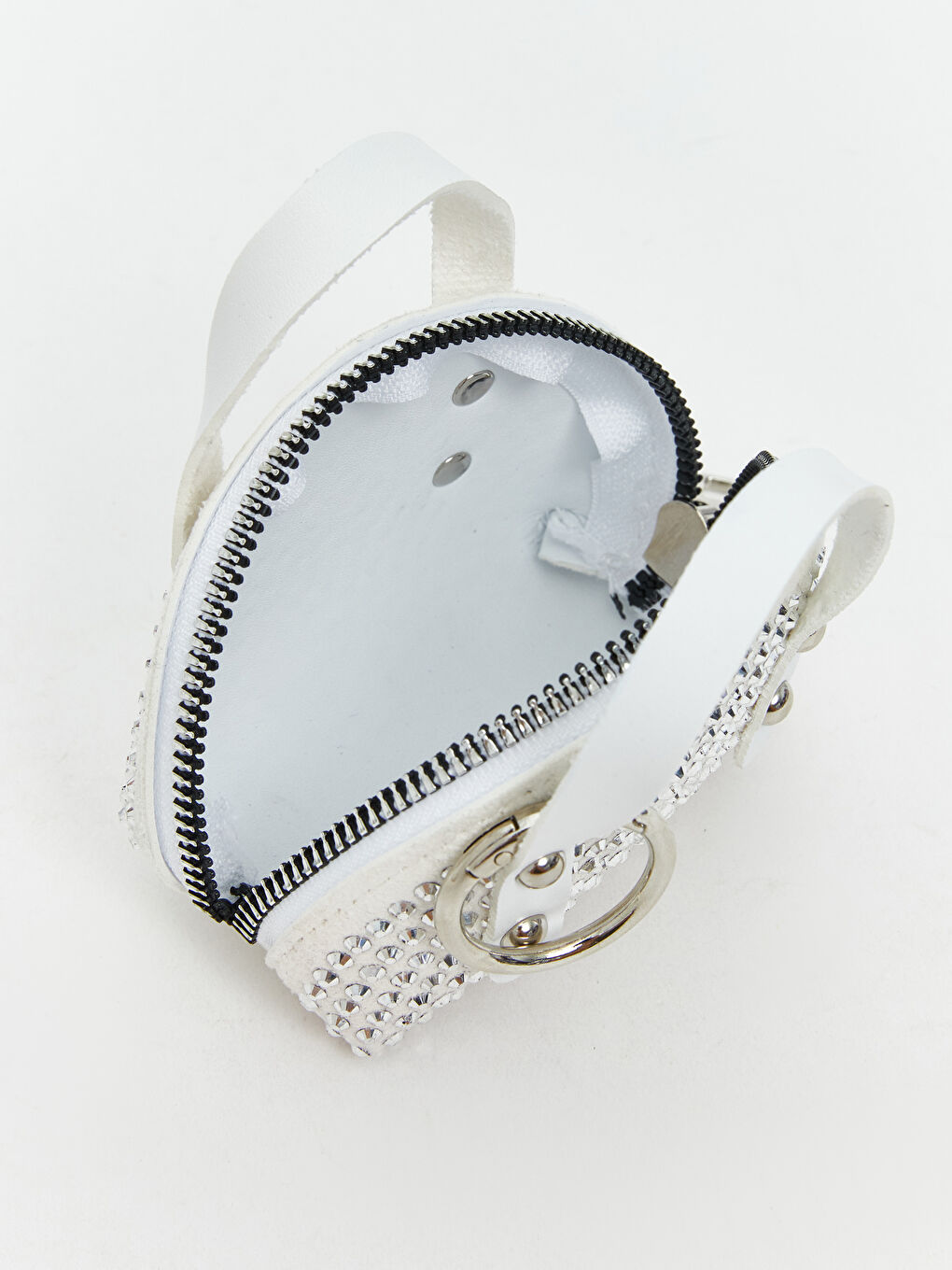 Taş Detaylı Çanta Görünümlü Anahtarlık Cüzdan-4