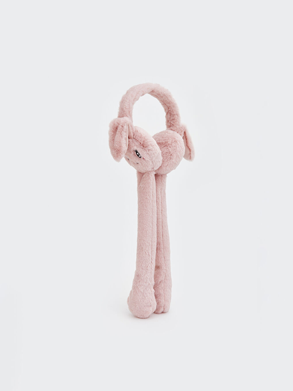 Pembe Nakışlı Kız Çocuk Pelüş Kulaklık-1