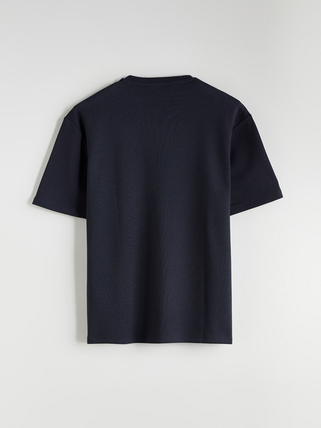 Lacivert Bisiklet Yaka Erkek Tişört-5