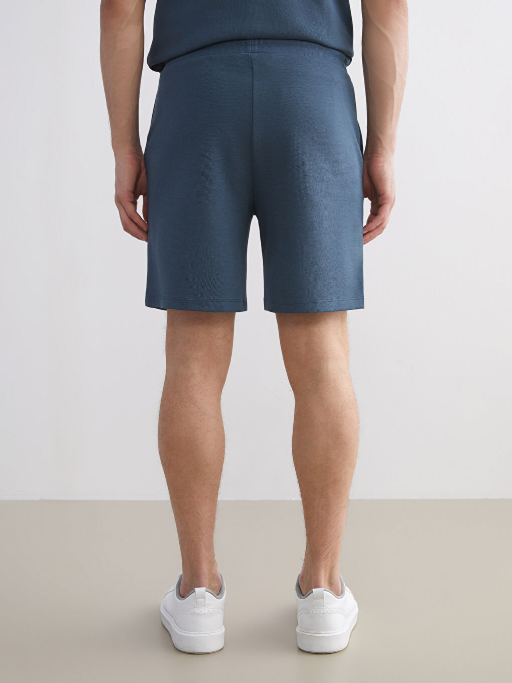 Petrol Standart Kalıp Erkek Şort-3