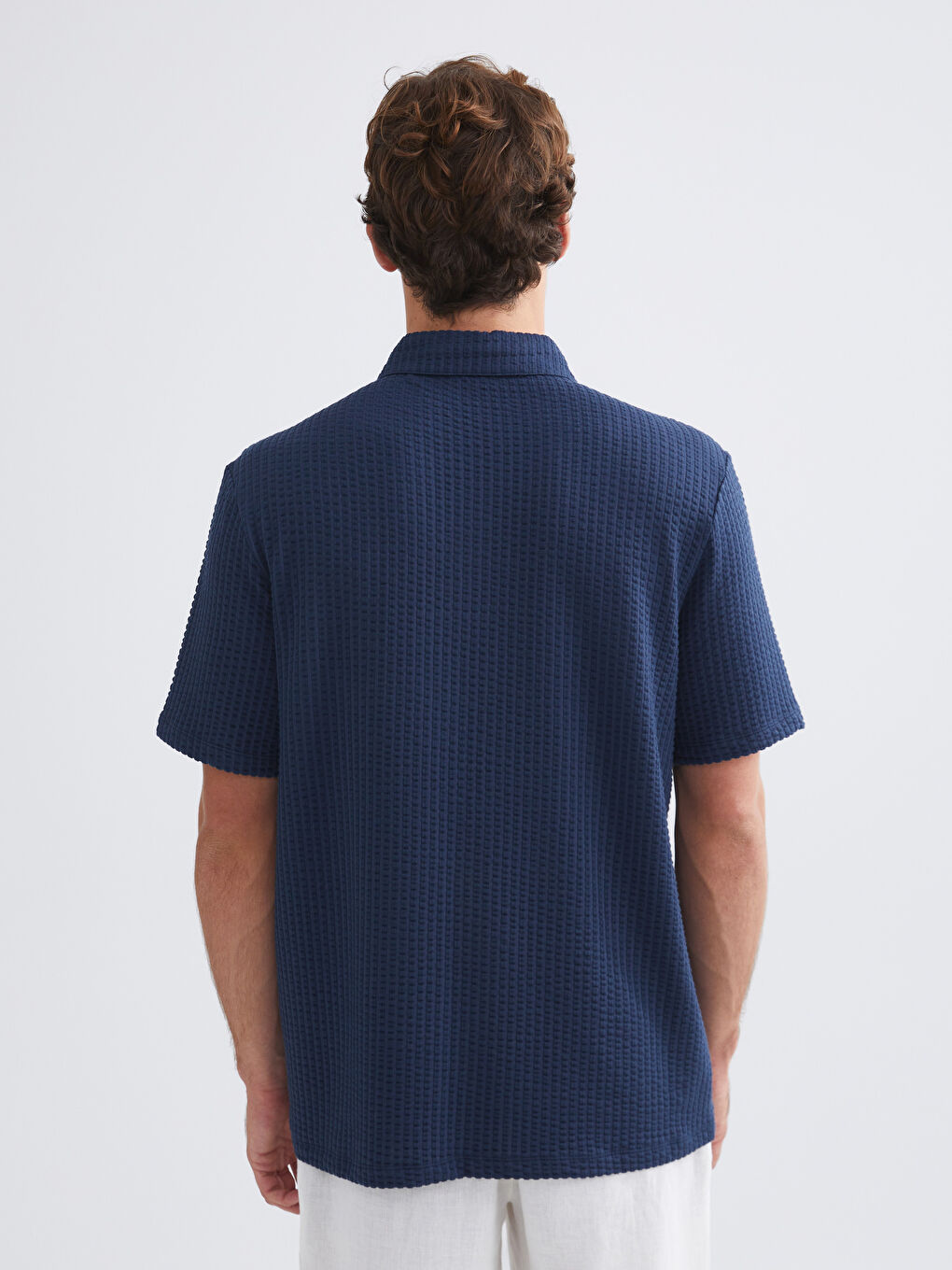 Lacivert Polo Yaka Erkek Tişört-7