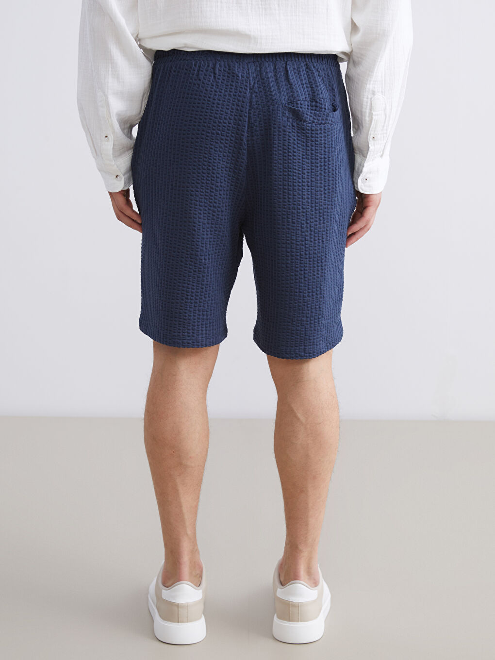 Lacivert Standart Kalıp Erkek Şort-7