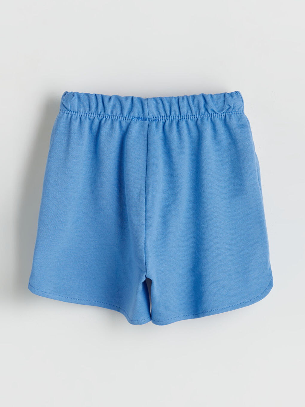 Mavi Beli Lastikli Kız Bebek Şort-1