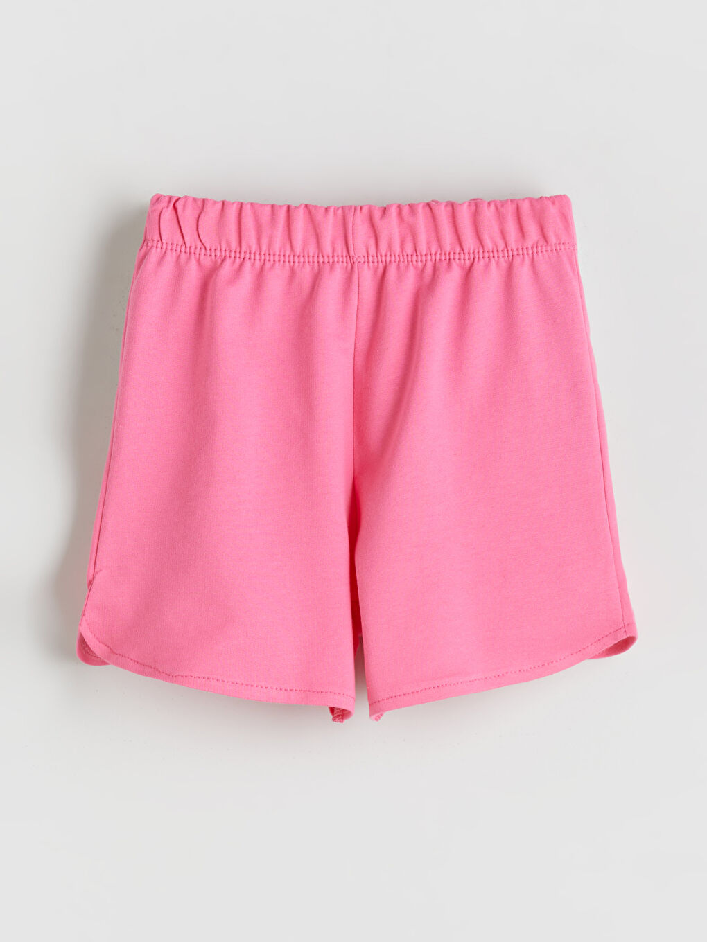 Pembe Beli Lastikli Kız Bebek Şort