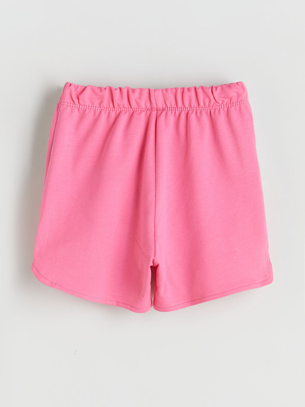 Pembe Beli Lastikli Kız Bebek Şort-1