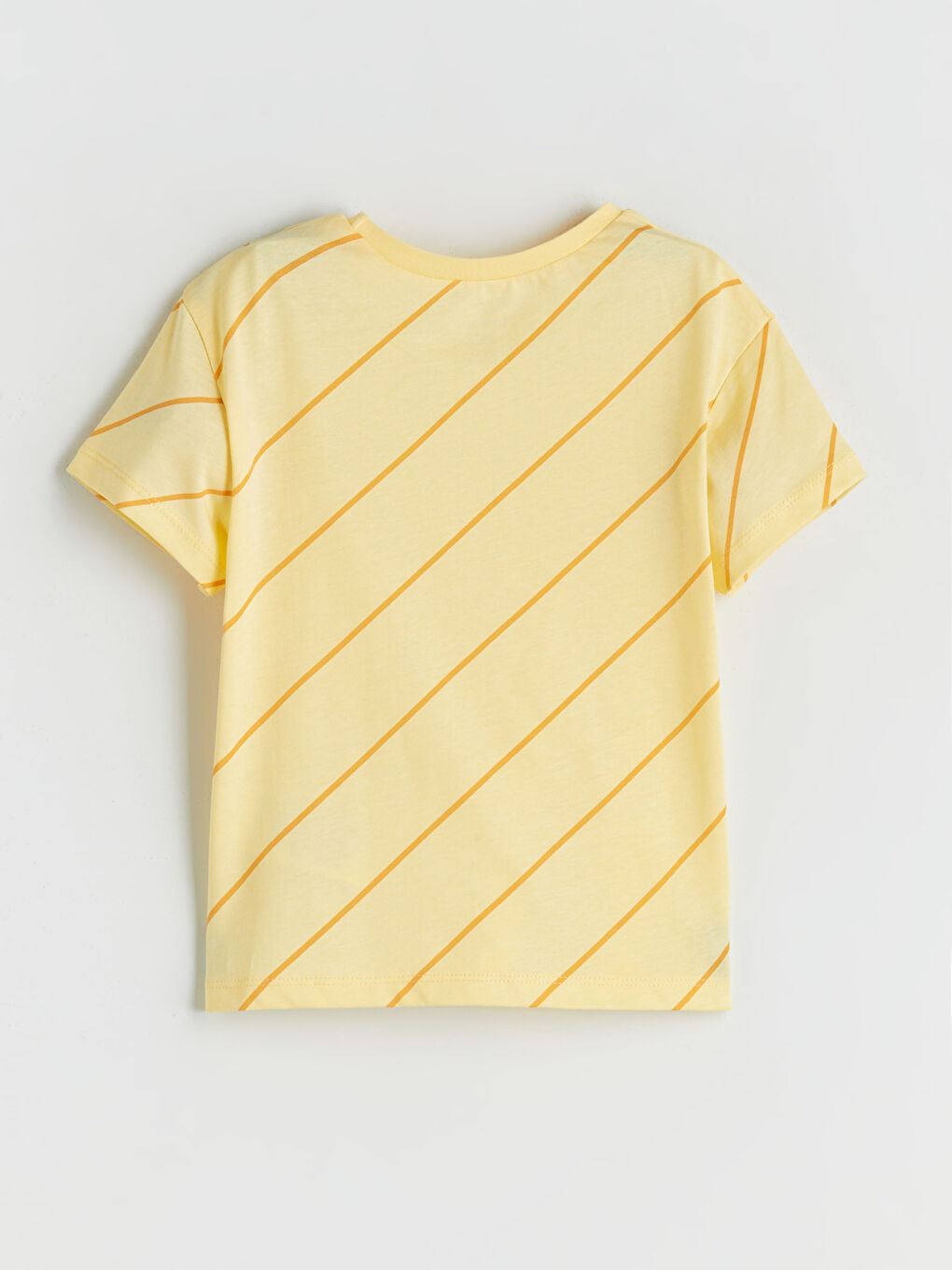 Sarı Bisiklet Yaka Çizgili Erkek Bebek Tişört-1