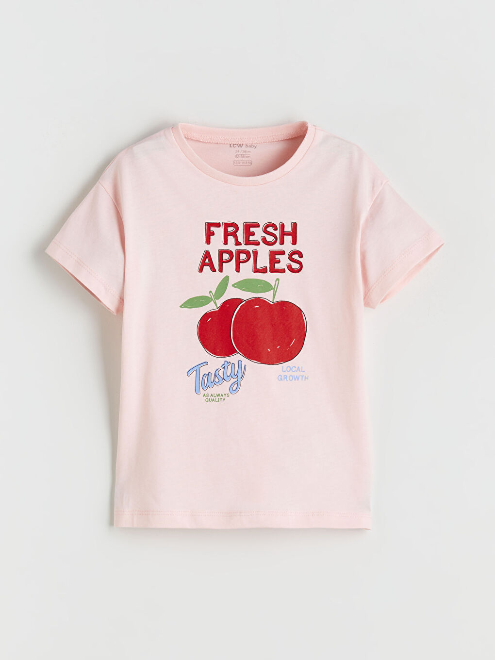 Pembe Bisiklet Yaka Baskılı Kız Bebek Tişört