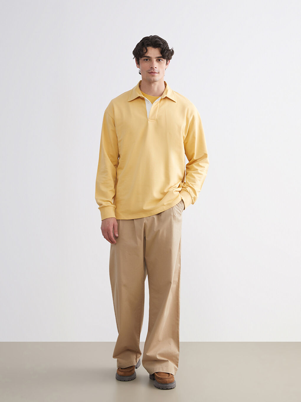 Polo Neck Men's Sweatshirt-1