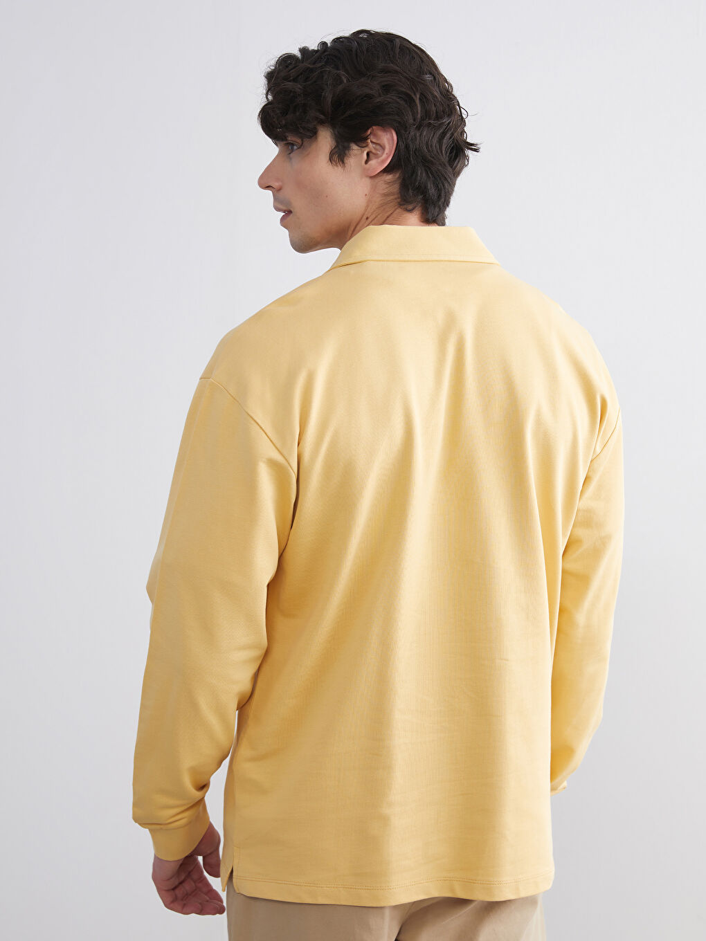 Polo Neck Men's Sweatshirt-3