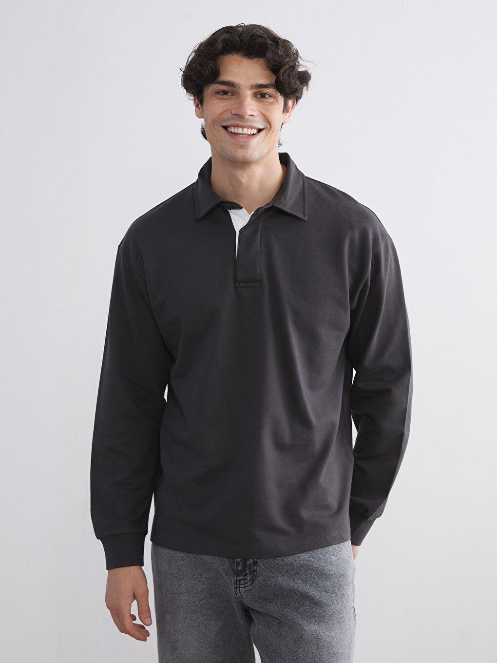 Polo Neck Men's Sweatshirt