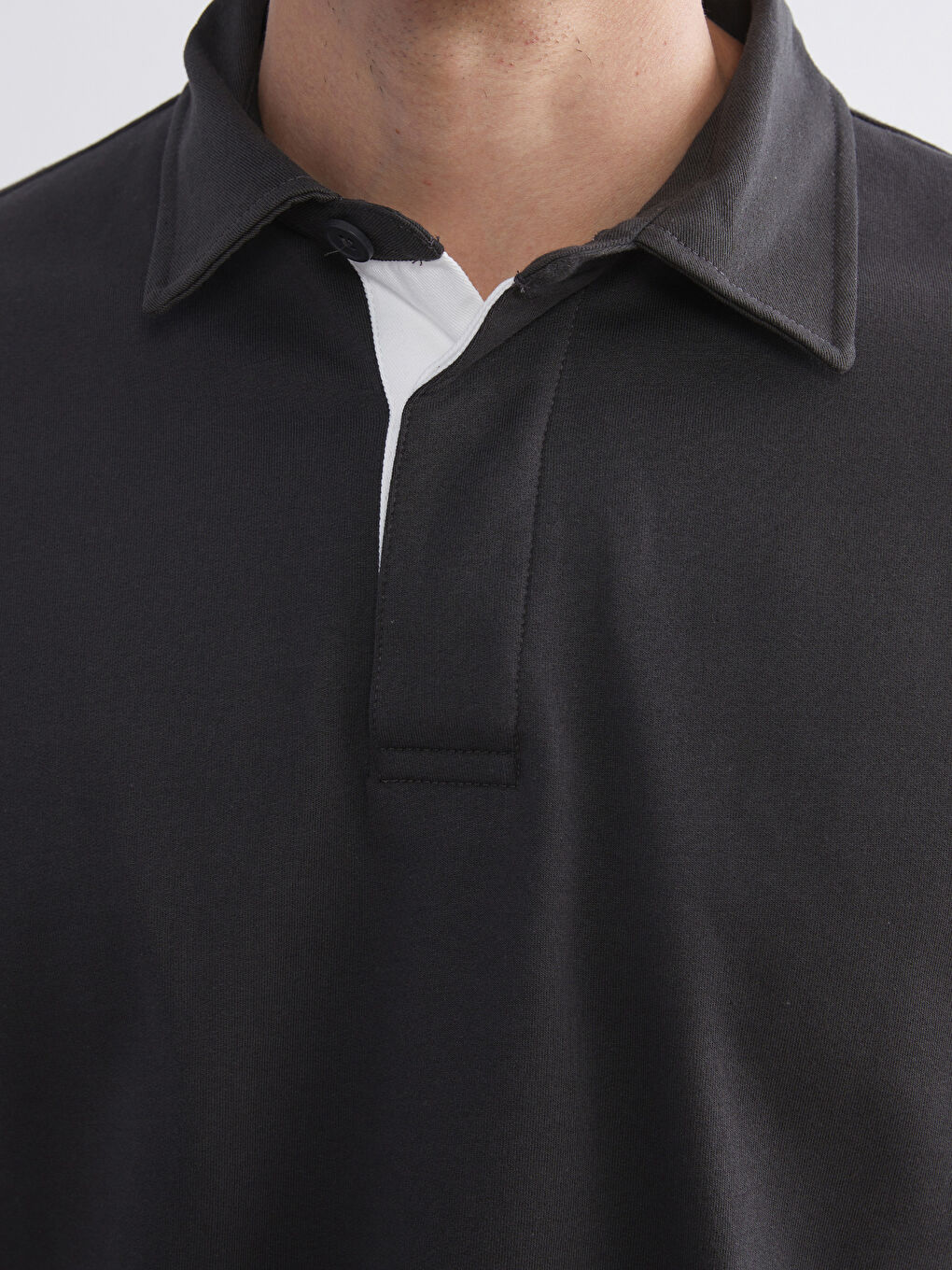 Polo Neck Men's Sweatshirt-2