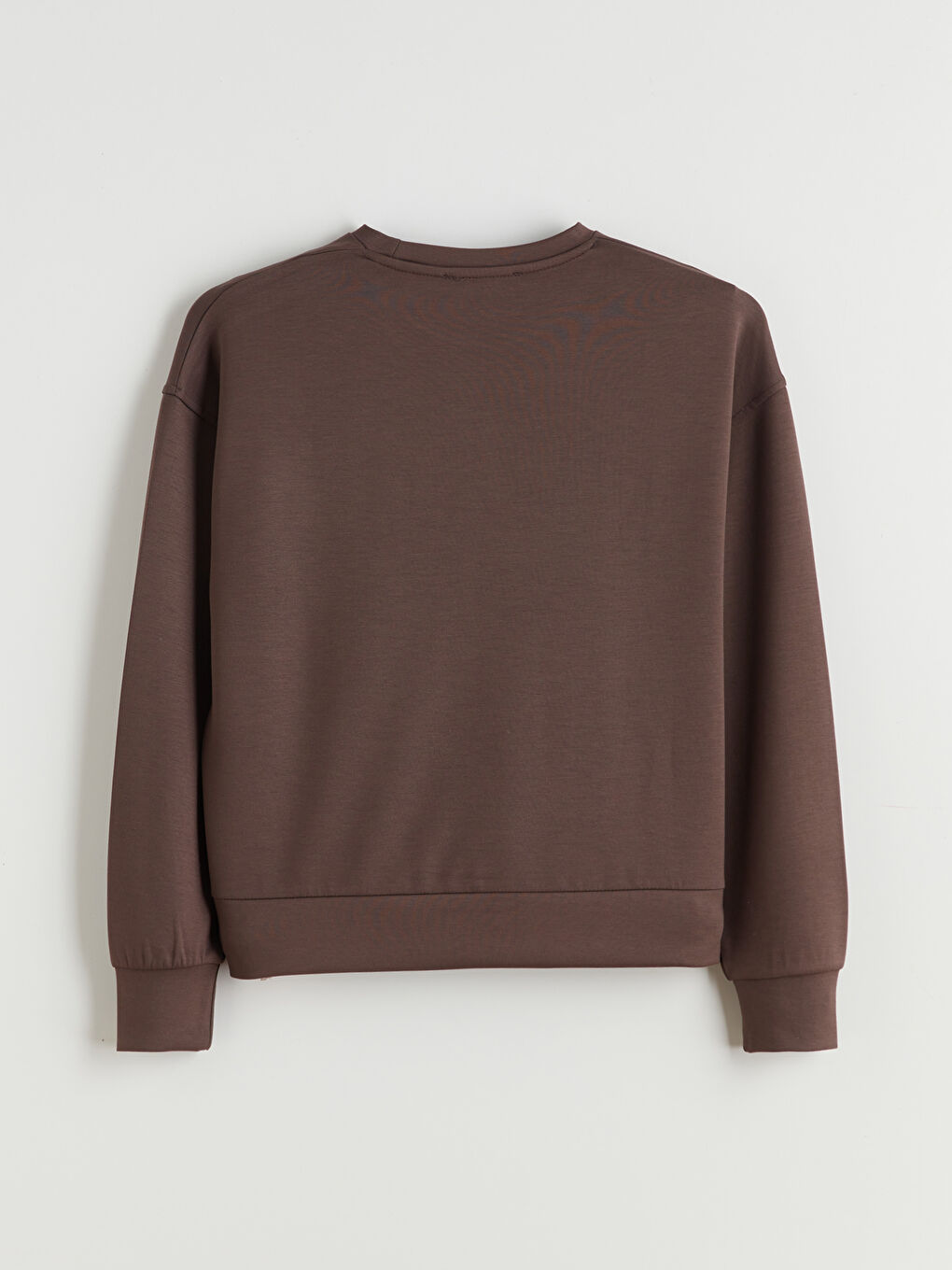 Kahverengi Brooklyn Baskılı Oversize Kadın Sweatshirt-5