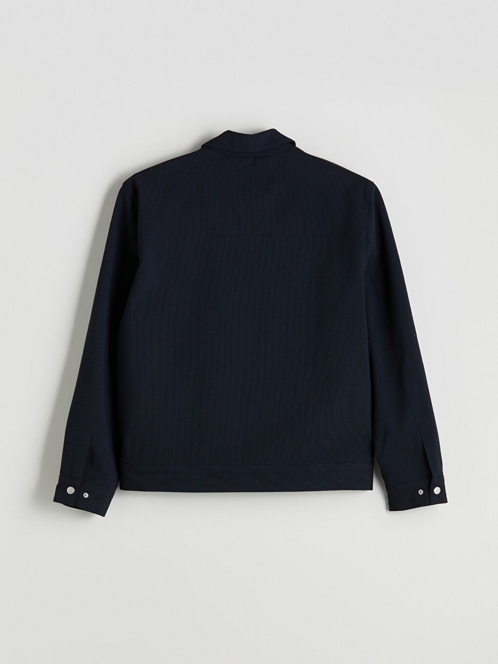 Lacivert Standart Kalıp Gömlek Yaka Erkek Mont-6