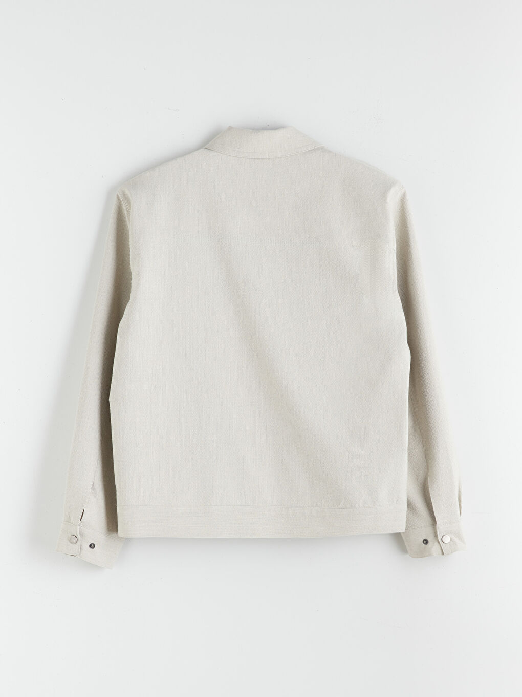 Bej Standart Kalıp Gömlek Yaka Erkek Mont-12