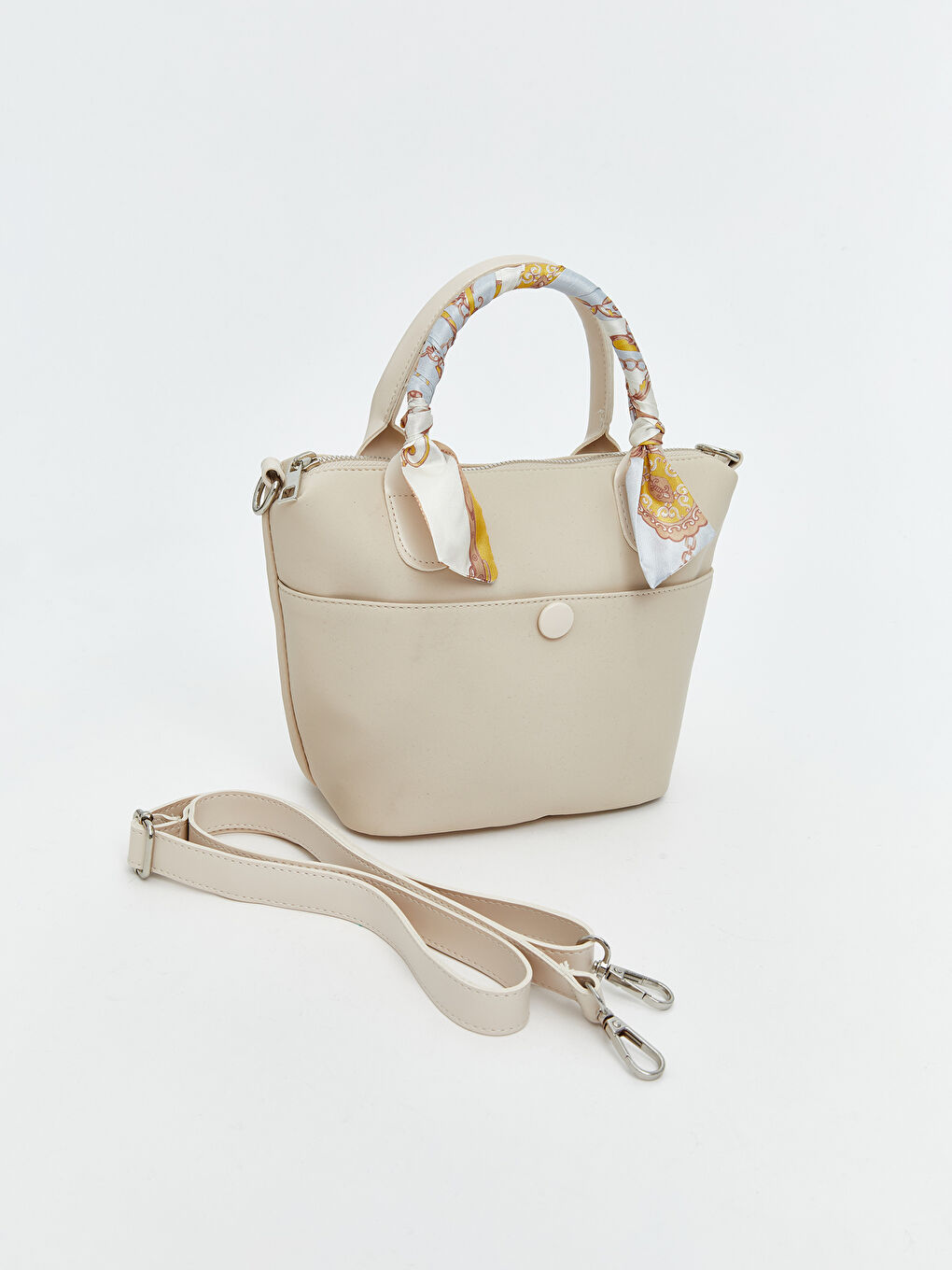 Bej Çıkarılabilir Askılı Kadın Omuz Çantası-1